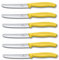 Victorinox | 6er Pack Tafelmesser Swiss Classic | Wellenschliff | Gelb | Tomatenmesser