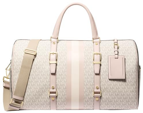 Michael Kors Bedford Travel Extra Large Weekender Bag für Damen, Goldfarbene Hardware/Vanille/Soft Pink, Einheitsgröße, Goldfarbene Metallteile, Vanille, zartes Rosa, Einheitsgröße, Bedford