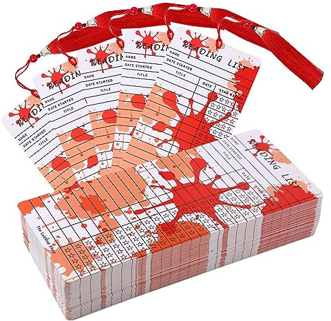 50 Stück Lese-Tracker-Lesezeichen, Leseliste, Bibliothek, Buch, Club, Karte, Lesezeichen mit 5 Quasten, Bibelleseseite, Logbuch, Marker für Buchliebhaber, Leser, Studenten, Lehrer, Schulanfang,