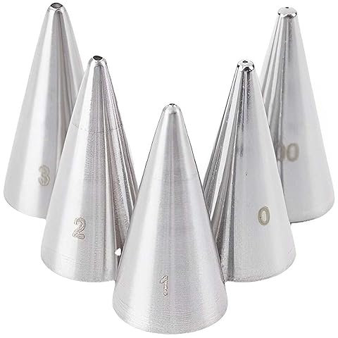 JOCXZI Piping Tips Set Round Piping Tips Set Drawing Writing on Cookies Cake Biscuit Donut Tip for Piping Bag