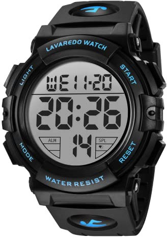 Aswan Watch Men's Digital Military Watch 6ATM Waterproof Sports Watch with Light/Alarm/Date/Shockproof/Chronograph