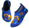 TMEOG Badeschuhe Kinder Wasserschuhe Kleinkind Schwimmschuhe Strandschuhe rutschfeste Aquaschuhe mit Klettverschluss Wattschuhe Meerschuhe Barfussschuhe für Jungen Mädchen(24/25 EU,Bagger)