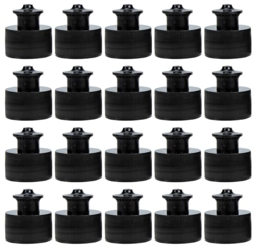 Kisangel 20 Pack 28mm Leak-Proof Flip Top Water Bottle Lids - Universal Spout Caps for Sports Bottles, Replacement Covers for Gym Hiking Cycling Outdoor Activities