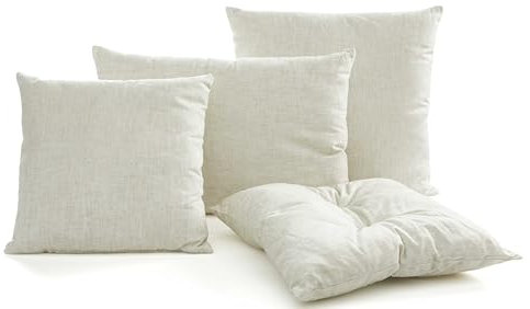 DecoHomeTextil Heimtextilmanufaktur Kissen Dekokissen Zierkissen mit Füllung und Reißverschluss Palma Uni Beige 2er-Set 40x60cm wasserabweisend pflegeleicht Outdoorkissen Garten