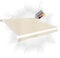 DELUKE® Markisenbespannung Markisenstoff Wasserabweisend Reißfest | Creme, für 400x350cm Rahmen | Markise mit Volant Markisen Ersatzstoff Markisentuch Sonnenschutz Markisenzubehör