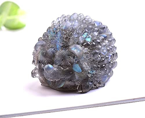 CZAOINCU 1PC Cristal Naturel Labradorite Pierre Labradorite hérisson Silicone Moule résine décor Artisanat Bijoux Fabrication Moule décor à la Maison Collecte à Domicile (Color : Labradorite)