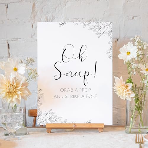 Manta Makes Wedding signs for reception, photo booth wedding sign, wedding decorations for reception (Oh Snap - prop sign)