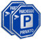 Cartello Parcheggio Privato Alluminio ai Condomini, Ashoaza 2 Cartelli Divieto di Sosta, Area Videosorvegliata 24H, Proprietà Privata Cartelli di Parcheggio Privato con protezione UV (Cm 20x20)