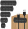 Cable Holder Clips, 5-Pack Wire Organiser, Silicone Self Adhesive Cable Tidy Cord Organizer for USB Charging Wire PC Office Home, Desk Accessories(Black)