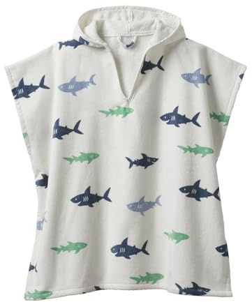 Vertbaudet Kinder Badeponcho HAIE mit Recycling-Baumwolle