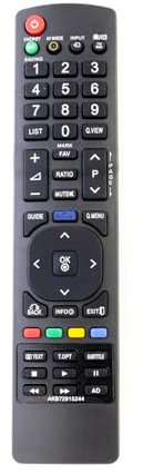 AULCMEET AKB72915244 Mando a distancia de repuesto Compatible Con LG 4K OLED Smart TV 42LD520 32LK330 32LV2530 42LD550 42LE5350 42LE5500 42LE7300 42LE7300 47LD450 47LD450C 47LD520