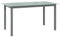 Sufrk Mesa de jardín gris claro 150 x 90 x 74 cm aluminio y cristal, mesa de jardín, mesa de terraza balcón
