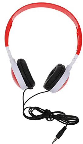 Uonlytech 1 Pc écouteurs pour Enfants Casque Filaire Enfant écouteurs pour -Petits ecouteurs Filaire Casque Audio Filaire Casque étudiant écouteur monté sur la tête PVC Rouge