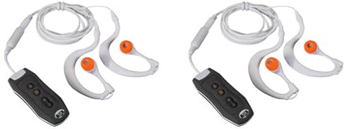 Jialouboo 2 x lettore musicale MP3 con Bluetooth e cuffie subacquee per nuoto e sport acquatici, corto 4 GB, nero