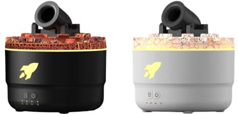 LYEAA Volcanic Crack Light Cannons Humidifier Essential Oil Diffuser with Timer and Mist Function Aromatherapy
