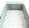 AmphaDeco Umrandung Babybett, Bettumrandung, Atmungsaktive Krippenumrandung,Baumwolle Nestchen Babybett Kinderbett, Bequemlichkeit Krippenumrandung Bettschlange Für Kinderbett,Grün,120 * 15cm