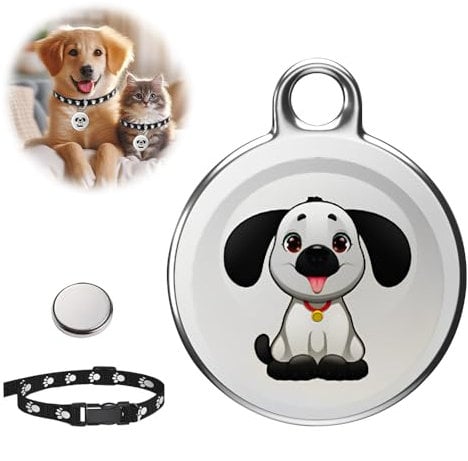 KUWUNG Mini GPS Tracker Hund Katze, IP65 Wasserdichter Tracker Hund, Katzen Tracker, Haustier Tracker, GPS Tracker für Katzen, Hunde, Kleinkinder, Schlüsselschnalle, Kofferraum, Rucksack, Fahrrad