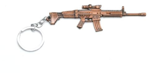 PUBG Schlüsselanhänger FN Scar SCA165 Automatisches Pistolengewehr Schlüsselanhänger Battle Royal 12 cm, mehrfarbig, Large