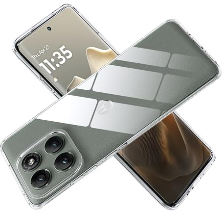 Fitudoos Handyhülle für Motorola Moto Edge 60 Pro, Weiche Schutzhülle Flüssigsilikonhülle, Hochwertige Silikon Premium TPU Handyhülle für Moto Edge 60 Pro - Klar.