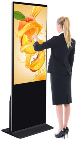 BoluDukNN Chiosco per Segnaletica Digitale - Schermo LCD Uhd 4k - Poster Verticale da Pavimento 1920 * 1080 - con Ingresso Wi-Fi HDMI/USB - Chiosco Pubblicitario da Pavimento 49in