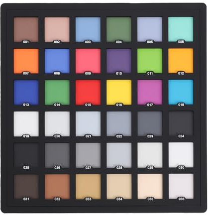Tangxi Tabella di Calibrazione del Colore da 8,3 X 8,3 Pollici Tabella di 36 Patch, Scheda di Correzione del Colore della Fotocamera per il Controllo del Classico, con Custodia,
