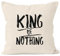 MoonWorks Kissenbezug King of Nothing Deko-Kissen 40x40 Baumwolle Natur
