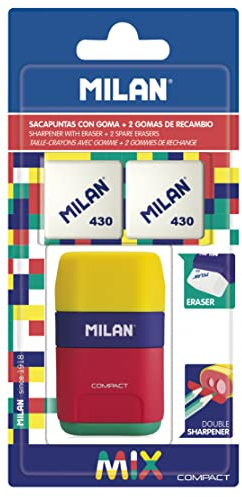 MILAN Blister afilaborra Compact Mix + 2 gomas de recambio