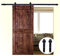 LWZH 11FT/335 cm Schiebetürbeschlag Set Barn Door Hardware Kit Laufschienen für Schiebetür Hängeschiene Schiebetürsystem