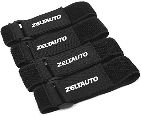 Heavy Duty Elastic Cinch Straps Adjustable Straps Stretchy Cable Tie Securing Strap with Hook and Loop for Organizer (1.5'' X 16'', 4Pcs)