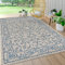 JONATHAN Y SMB106C-8 Charleston Vintage Filigrangewebe Teppich für den Innen- und Außenbereich, leicht zu reinigen, Schlafzimmer, Küche, Garten, Terrasse, Nicht fusselnd, 240 cm x 300 cm, Grau/Marine