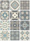 Panorama Azulejos Adhesivos Cocina Baño Pack de 72 Baldosas de 10x10cm Modelo Hidráulico Azul - Revestimiento de Paredes - Cenefas Adhesivas