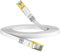 HiiPeak Plano Cable Ethernet Cat 8 RJ45, Cable LAN De Red 40 Gigabits/S- 2000 MHz, Cable Red Blanco 2m