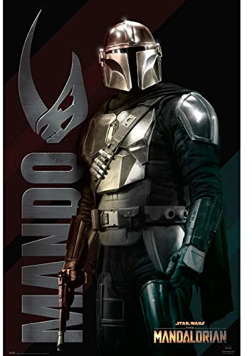 Grupo Erik Star Wars Deko - Star Wars The Mandalorian Controller Poster - Kunstdruck - Deko Schlafzimmer - Zimmer Deko - Größe : 61 x 91, 5 cm - Star Wars Fanartikel - Offizielle Lizenz