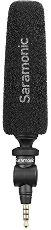 Saramonic Unidirectional Micro-Shotgun Microphone with 3.5mm TRRS Output for Smartphones, Tablets, Computers and more with a 3.5mm Headphone Port (SmartMic5S)