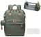 SONARIN Multifunktional Baby Wickelrucksack Wickeltasche mit Faltbarem Babybett,Tragbare Wasserdicht Wickeltasche Rucksack Kinderwagentasche mit Matte,Schnullertasche & USB-Anschluss(Armeegrün)