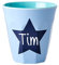 Elfenstall Rice Becher mit Wunsch-Namen personalisiert - zu Nikolaus, Weihnachten oder Geburtstag (Stern blau, Medium)