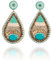 Zavana Longues Boucles d'Oreilles Pendantes Originales pour Femme, Boucles d'Oreilles en Bleu Clair pour Femme, Boucles d'Oreilles Bohème Fait Main, Bijoux Fantaisie pour Femme