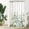 Rideau Douche Anti Moisissure, Uiiooazy Rideau Douche Étroit 90x180cm Vert Sauge Feuilles d'eucalyptus Fleuri Petit Rideaux de Baignoire Tissu Lavable Imperméable Rideaux Salle de Bain avec 6 Crochets