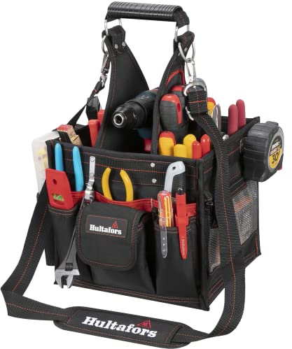 Hultafors Work Gear HT5582 Werkzeugtasche für Elektro-/Wartungsarbeiten, 23 Taschen, strapazierfähig, ballistisches Polyester