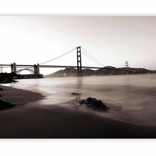 murando - Fototapete Premium-Vlies Gate Bridge 100x77cm Foto Tapete Schlafzimmer Wohnzimmer Vliestapete XXL Motivtapeten Bildtapete 3d Effekt Wand Dekoration San Francisco Amerika USA Landschaft