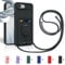 Aithne Cordon de Coque pour iPhone 6/6S/7/8/iPhone SE 2022,Couvercle Coulissant de la Caméra+Support Annulaire à 360 Degrés,Fentes pour Cartes Lanyard Silicone Case -Noir