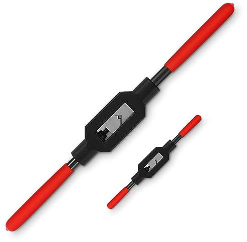 WILLBOND Verstellbarer Windeisen mit Ratsche, Gewindebohrer, Griff für Gewindebohrer, Reibahle, Handwerkzeug (1/4-3/4 Zoll, 1/16-1/4 Zoll), 2 Stück