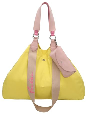 Fritzi Izzy Canvas Shopper Baumwollmix Damen Handtasche Festival City Beach vegan abnehmbares Brillenetui 36 x 50 x 16 cm – Schwarz, Rosa, Orange, Lila, Grün, Blau, Pink, Beige, Gelb