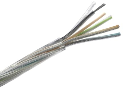 WITTKOWARE Lampenleitung (Leuchtenkabel) transparent, flexibel, verzinnte Kupferleiter, 5x1,50mm², Kabellänge 10m