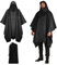 volumoon Regenponcho Herren Damen, 3-in-1 Multifunktionales Regencape, Regencape mit Kapuze, Regenjacke Wasserdicht, für Fahrrad Wandern, Picknick im Freien, Camping, Trekking, Angeln (Schwarz)