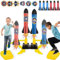 XFLYP Rocket Launcher, Rocket Toy Launcher with 6 Foam Rockets and 2-Powerful Foot Pumps for 3-12 Year Old Boys, Rockets Garden Games for Kids Gifts Outdoor Toys Garden Toys Boys