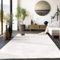 HomebyHome Kurzflor Teppich Wohnzimmer Creme 3D Teppich Skandinavisches Stil Modern Teppiche 120 x 170 cm - Waschbarer Teppich Schlafzimmer Küchenteppich Geometrisch Design Weicher Wohnzimmerteppich