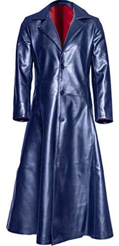 EMATOP befristetes angebot heute Lange Mantel Herren Winter Lederjacke Vintage Kunstleder Ledermantel Gothic Mittelalter Jacke Vintage Revers Trenchcoat Einfarbig Windbreaker Motorradjacke