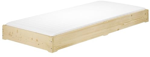Erst-Holz Funktionsbett Bettrahmen 80x200 Gästebett Bodenbett mit wählbarem Zubehör V-60.69-08, Ausstattung:Rollrost und Matratze inkl.