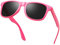 KANASTAL Occhiali da Sole Rosa Neri Fuscia Donna Polarizzati Lenti Scure Montatura Rosa Uomo UV400 Quadrati Alla Moda Vintage Retrò Pink Sunglasses Women per Spiaggia Pesca -Telaio Rosa Lenti Nero